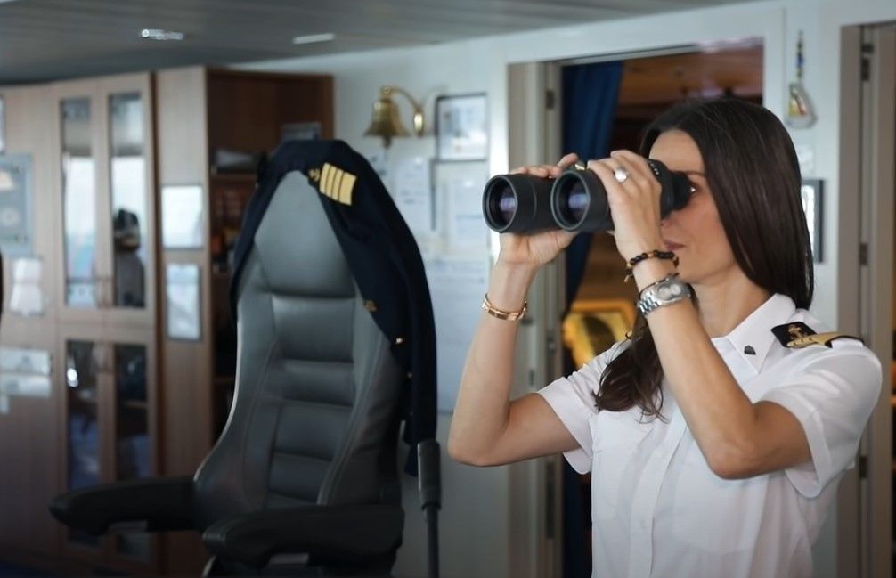 Crude oil tanker at sea